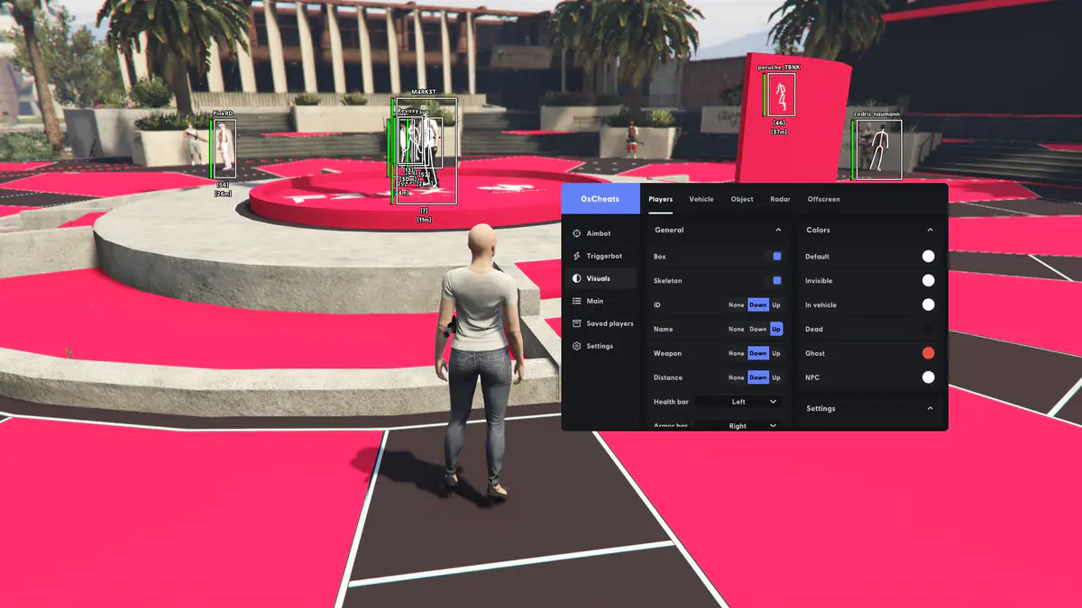 0xCheats FiveM для GTA 5 — скриншот 2
