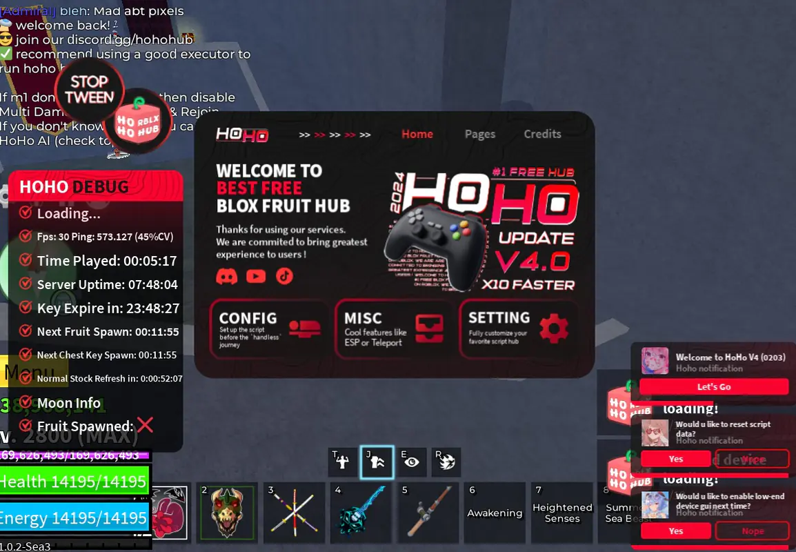 Hoho Hub ( Script ) для ROBLOX