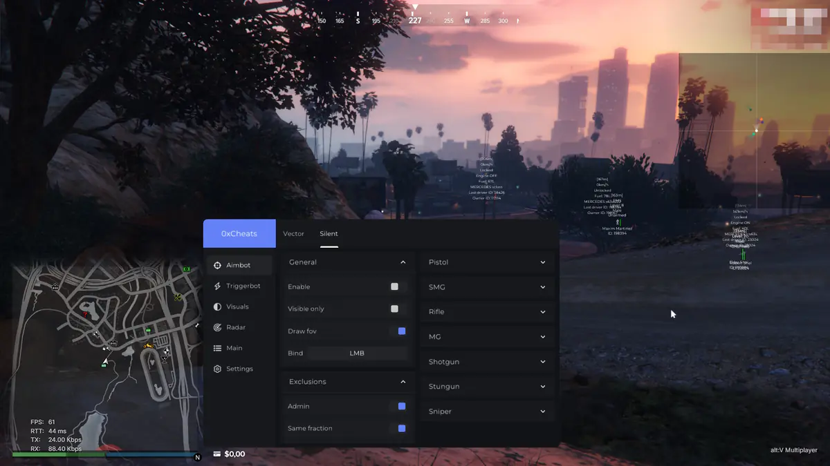 0xCheats Majestic RP для GTA 5