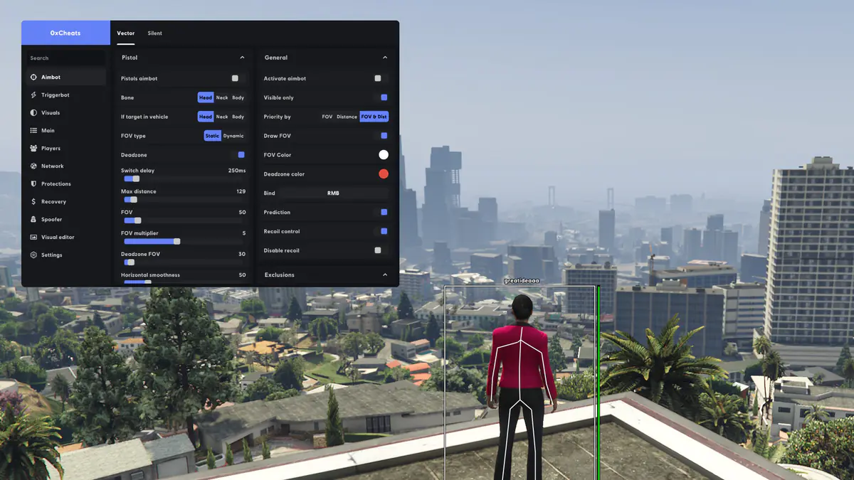 0xCheats GTA V (Enhanced) для GTA 5 — скриншот 3