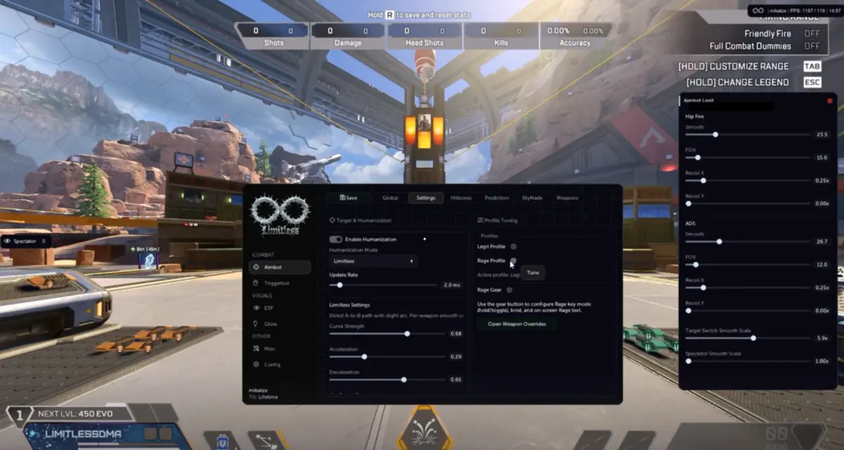 Limitless DMA для Apex Legends — скриншот 3