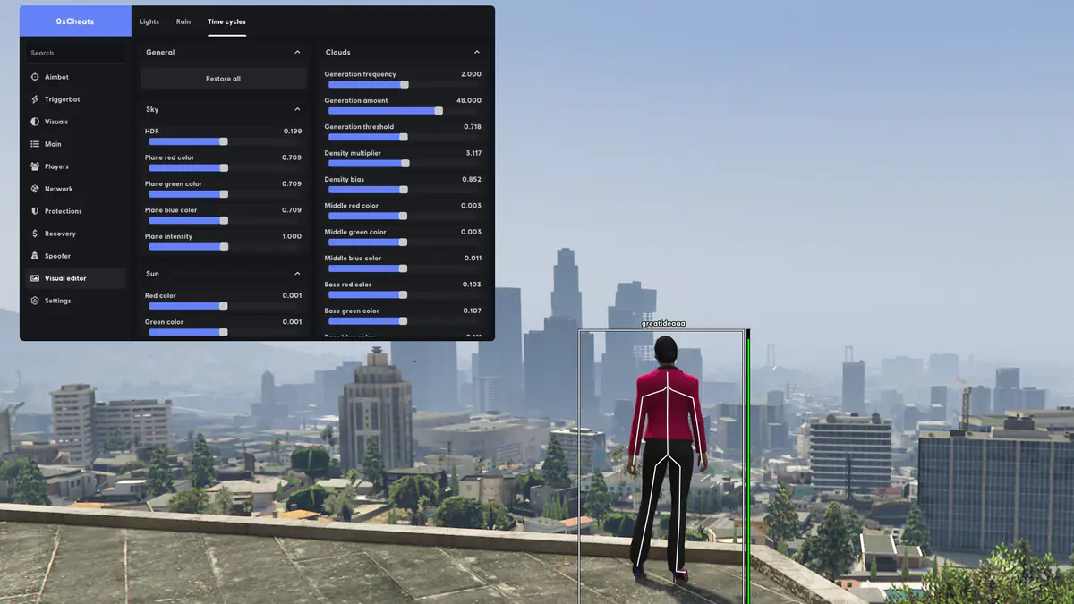 0xCheats GTA V (Enhanced) для GTA 5 — скриншот 5