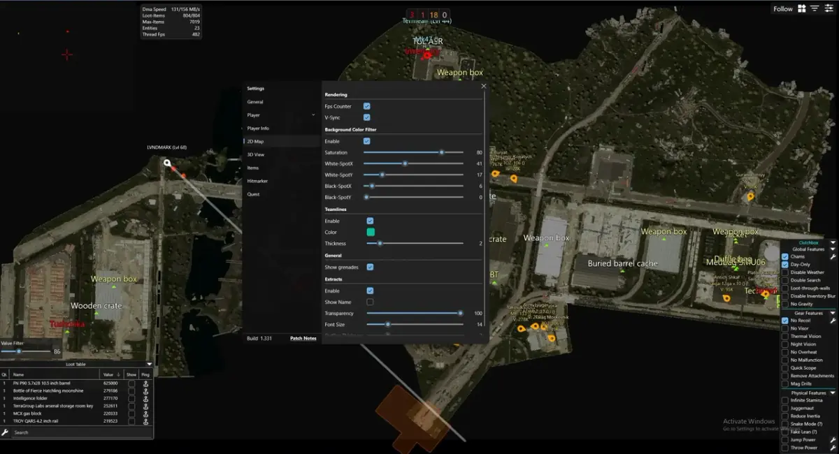 Clutch Eft Radar DMA для DMA CHEATS — скриншот 2