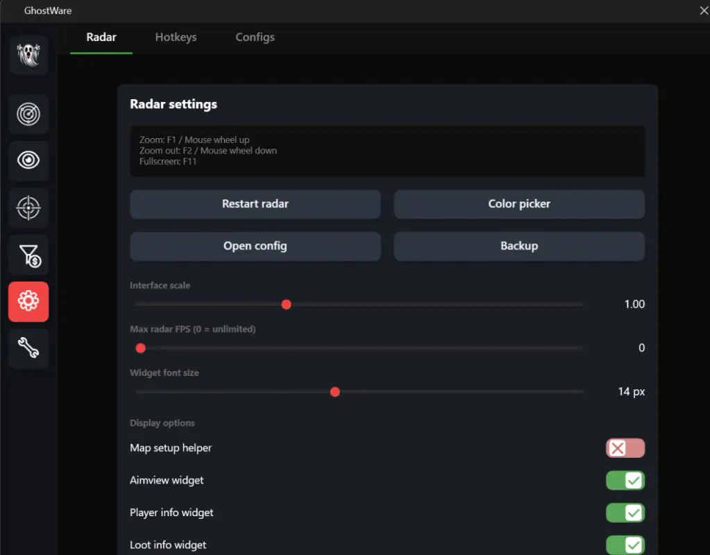 Ghostware EFT DMA для DMA CHEATS — скриншот 5