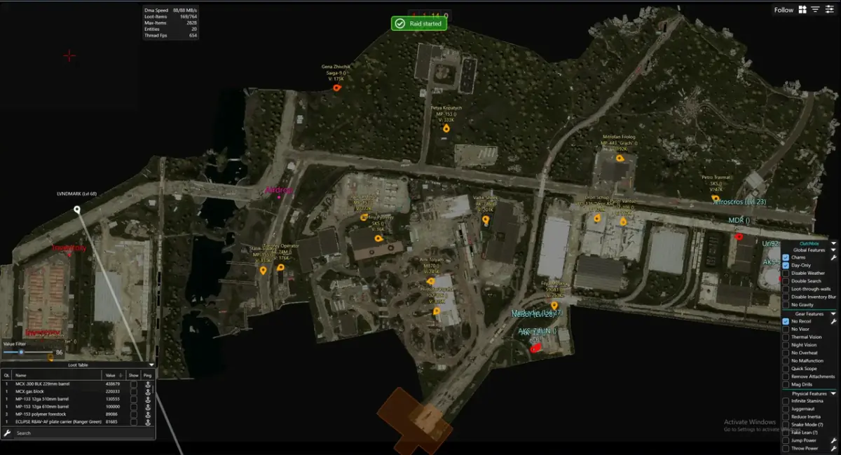 Clutch Eft Radar DMA для DMA CHEATS — скриншот 3