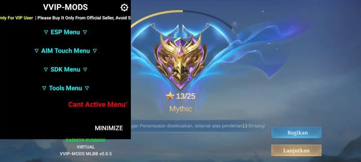 VIP для MOBILE LEGENDS