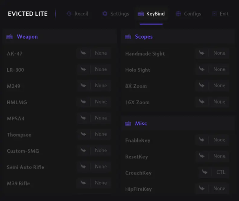 Evicted Script Lite для Rust