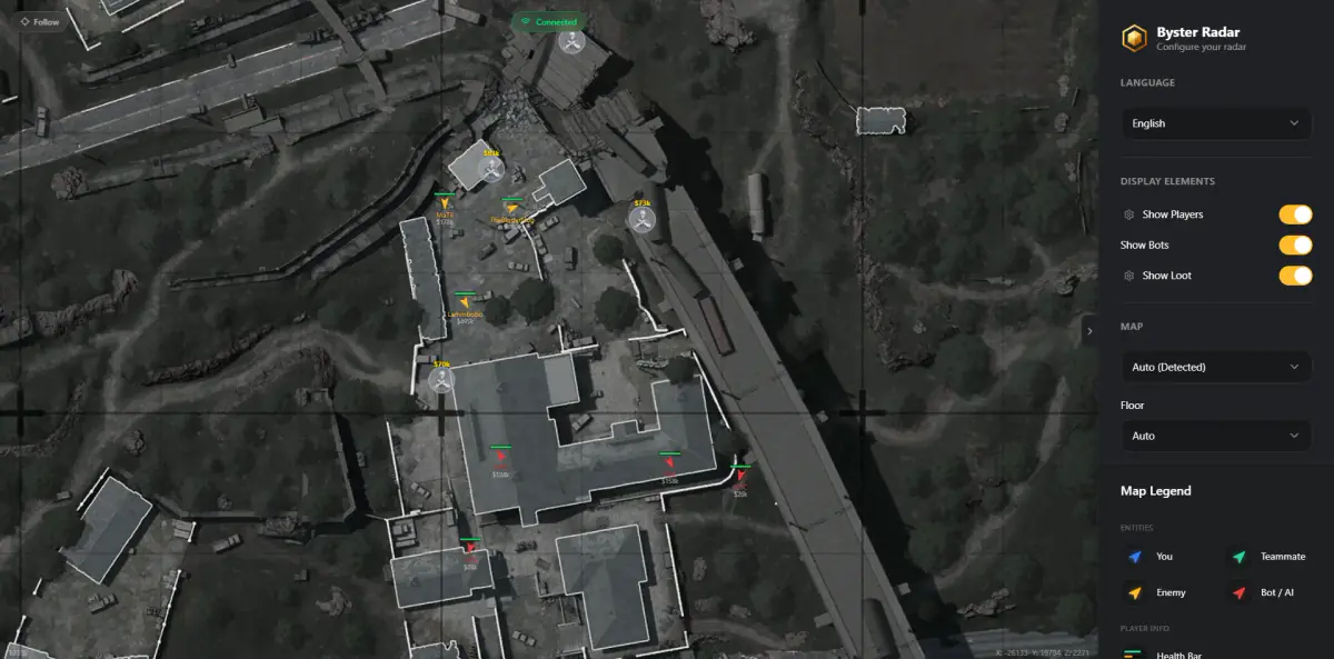 Byster Web Radar для Arena Breakout Infinite — скриншот 4